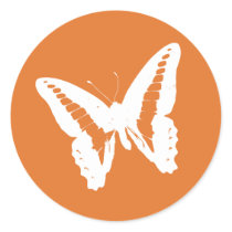 Tangerine Butterfly Envelope Sticker Seal by hummingbirdcake Tangerine Butterfly Envelope Sticker Seal
