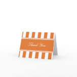 Tangerine Cafe Stripes Thank You Note Greeting Cards