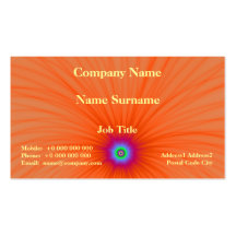 Tangerine Color Explosion Business Card Templates
