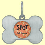 Tangerine Custom Bone Pet Tag pet tags