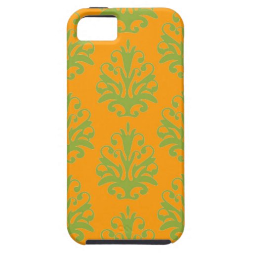 Tangerine Damask iphone 5 case Zazzle