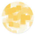"Tangerine" Geometric  Art stickers