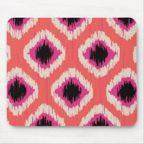 Tangerine Ikat - by TDStudio Mousepad
