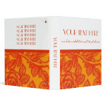 Tangerine Petals 3 Ring Binder