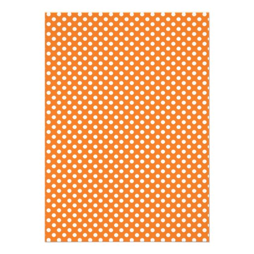 Tangerine Polka Dot and Pink Wedding Invitation