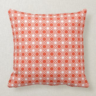 Tangerine Polka Dot Pattern Pillow throwpillow