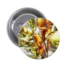 Tangerine Rapture Abstract Button