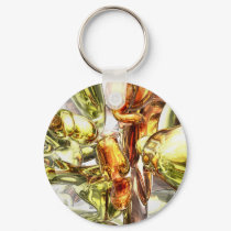 Tangerine Rapture Abstract Keychain by alexanderbutler Tangerine Rapture Abstract Keychain
