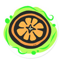 Tangerine stickers by Edibility Tangerine stickers