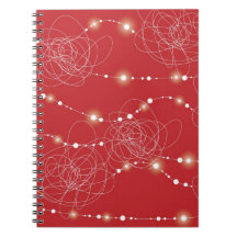 Tangled Bright Fairy Lights Glow Holiday Notebook