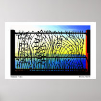 Tangled Fence Print