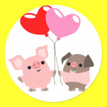 Tangled Hearts (Cartoon Pigs) sticker by Lioness_Graphics Tangled Hearts (Cartoon Pigs) sticker