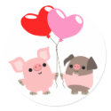 Tangled Hearts (Cartoon Pigs) sticker by Lioness_Graphics Tangled Hearts (Cartoon Pigs) sticker