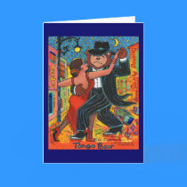 Tango Bear Greeting Card