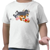 Tango!! (cartoon bull and cow) children T-shirt by Lioness_Graphics Tango!! (cartoon bull and cow) children T-shirt