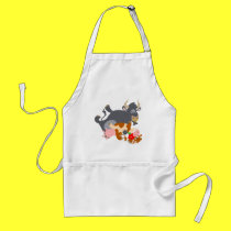 Tango!! (cartoon bull and cow) cooking apron by Lioness_Graphics Tango!! (cartoon bull and cow) cooking apron