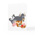 Tango!! (cartoon bull and cow) Greeting card by Lioness_Graphics Tango!! (cartoon bull and cow) Greeting card