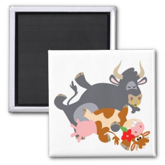 Tango!! (cartoon bull and cow) magnet magnet