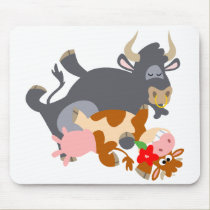 Tango!! (cartoon bull and cow) mousepad by Lioness_Graphics Tango!! (cartoon bull and cow) mousepad