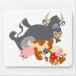 Tango!! (cartoon bull and cow) mousepad