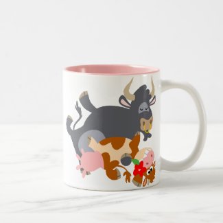 Tango!! (cartoon bull and cow) Mug mug