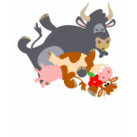 Tango!! (cartoon bull and cow) women T-shirt