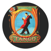 Tango Dancer Round Sticker