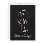 Tango Dancers (Red Shoes) with Customizable Text Invitation