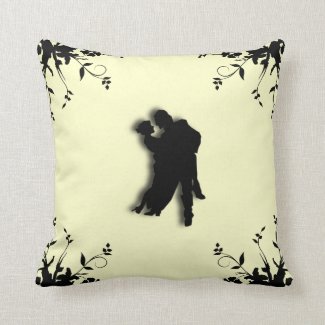 Tango Dancers Silhouette2 Mojo Pillow