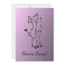 Tango Dancers with Customizable Slogan Invites