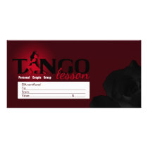 Tango Lesson - Gift Certificate, Photo Card
