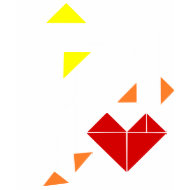 tangram goose love shirt