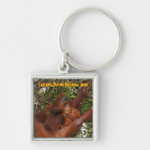 Tanjung Puting National Park Wild Orangutans Keychain