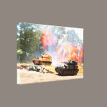 Tank battle canvas prints