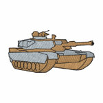 Tank Embroidered Hooded Sweatshirt