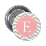 Tank Peach Pink Chevron Monogram