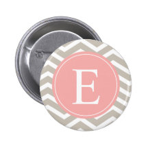 Tank Peach Pink Chevron Monogram