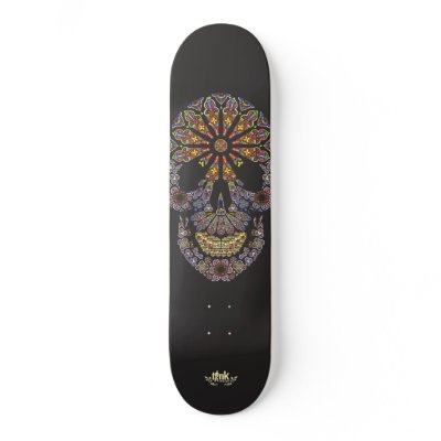 Tank Theory "Stained Skull" Skateboards by tanktheory