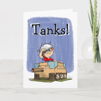 Tanks! Thank You Card card