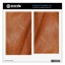 Tanned Leather-look Seagate HD Drive Skin Decals For FreeAgent Go