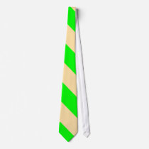 Tanned Peach and Lime Diagonal-Striped Tie