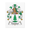 Tanner Family Crest postcards