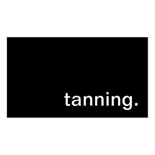 Tanning Business Card (front side)