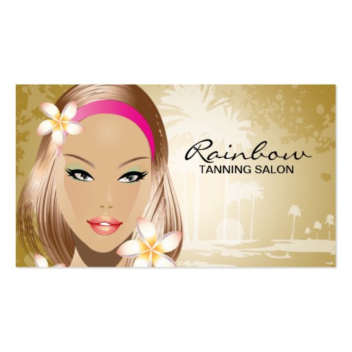 Tanning Business Card Gold (front side)