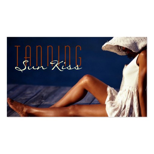 Tanning, Salon, Beauty, Cosmetology Business Card (front side)