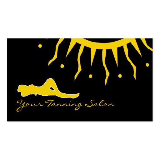 Tanning Salon Business Cards (front side)