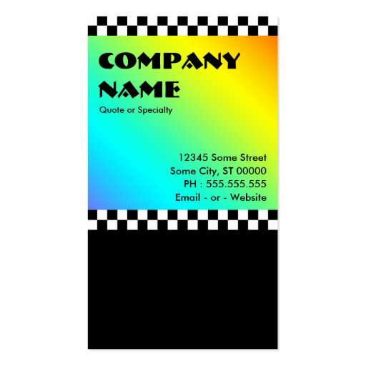 tanning salon checkers loyalty card business card template (back side)