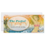 TANNING SALON GIFT CERTIFICATE RACK CARD DESIGN