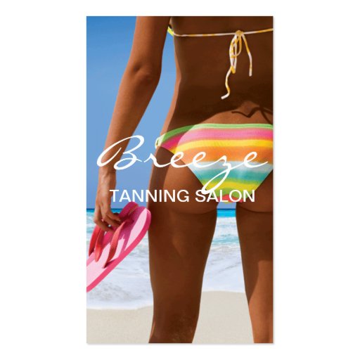 Tanning Salon Spa Business Card (front side)