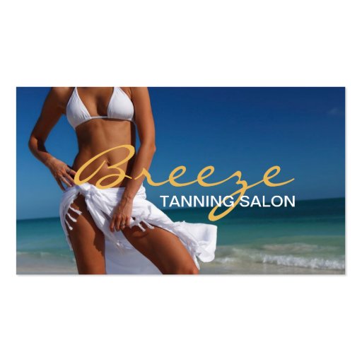 Tanning Salon Spa Business Card (front side)